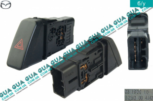 Кнопка аварийной сигнализации Mazda / МАЗДА 323 F 1998-2004 1.5 16V (1498 куб.см. )