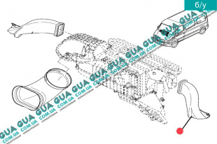 Патрубок системы вентиляции Renault / РЕНО MASCOTT 2004-2010 / МАСКОТ 04-10 3.0TDI (2953 куб.см.)