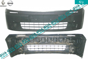 Бампер передний с 2003 Renault / РЕНО KANGOO 1997-2007 / КАНГУ 97-07 1.5DCI (1461 куб.см.)
