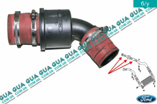 Патрубок интеркулера от турбины к интеркулеру    