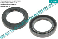 Сальник полуоси левой 40х58х10