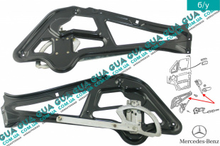 Стеклоподъемник механический правый   