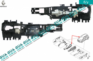 Корпус / кронштейн ручки двери передней правой   