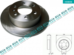 Тормозной диск задний ( 3.0 - 3.5 t )   