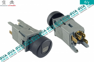 Кнопка обогрева заднего стекла Peugeot / ПЕЖО PARTNER M59 2003-2008 / ПАРТНЕР М59 03-08 1.9D (1868 куб.см.)