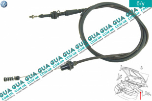 Трос открытия капота L1950мм   