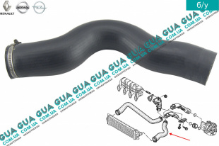 Патрубок интеркулера ( трубка  от радиатора к коллектору )   