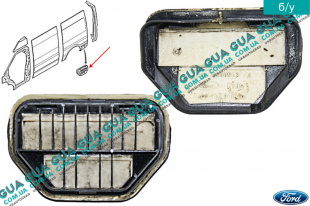 Решетка вентиляционная 1 шт. Ford / ФОРД FIESTA V 2001-2008 / ФИЕСТА 5 1.4 16V (1388 куб.см.)