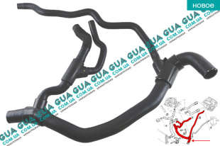 Патрубок  радиатора нижний / шланг системы охлаждения ( трубка / паук )   