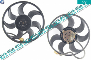 Вентилятор основного радиатора с моторчиком D425 лопастей 7   