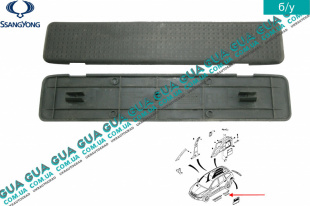 Декоративная накладка порога двери задней правой / левой ( внутренняя ) SsangYong / САНГЙОНГ KYRON 2.0XDI (1998 куб.см.)