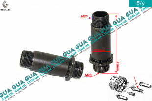 Штуцер масляного радиатора ( болт масляного охладителя / теплообменника масла )   