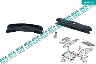 Планка направляющая стекла двери 1 шт.   