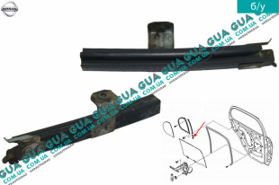 Направляющая стекла двери задней левой Nissan / НИССАН ALMERA N16 / АЛЬМЭРА Н16 2.2 DCI ( 2184 куб.см.)