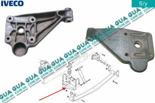 Кронштейн крепления рессоры нижний правый   