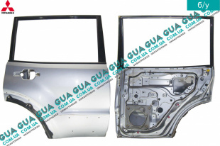 Дверь задняя правая Mitsubishi / МИТСУБИСИ PAJERO III 2000-2006 / ПАДЖЕРО 3 00-06 2.5TD 4WD (2477 куб.см.)