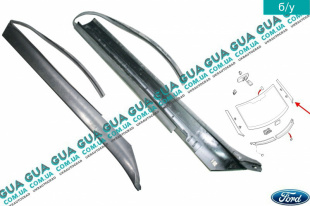 Накладка стойки лобового стекла левая наружная Ford / ФОРД TRANSIT 2006- / ТРАНЗИТ 06- 2.2TDCI (2198 куб.см.)