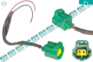 Фишка / разъем / штекер с проводами ( колодка ) датчика топливного насоса высокого давления ТНВД ( 2 контакта ) Opel / ОПЕЛЬ CORSA C 2000-2009 / КОРСА С 00-09 1.7DTI V16 (1686 куб. см.)