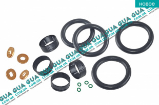 Монтажный ремкомплект форсунки ( уплотнительное кольцо форсунки / шайба / прокладка / уплотнительное кольцо трубки обратки / сальник ) ( комплект )   