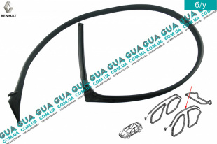 Уплотнитель двери левый верхний ( универсал ) Renault / РЕНО LAGUNA II / ЛАГУНА 2 2.2DCI (2188 куб.см.),