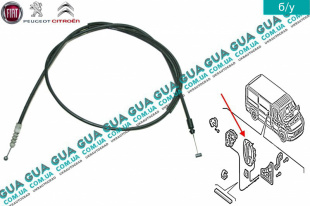 Трос ручки боковой ( сдвижной ) левой / правой двери L1060   