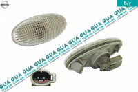 Указатель поворота боковой повторитель прозрачный ( поворотник ) Nissan / НИССАН ALMERA N16 / АЛЬМЭРА Н16 2.2 DCI ( 2184 куб.см.)