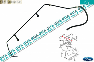 Шланг / патрубок гидроусилителя ( ГУРа ) ( трубка низкого давления ) Ford / ФОРД FOCUS I 1998-2004 / ФОКУС 1 98-04 1.8TDCI (1753 куб. см.)