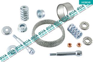 Комплект крепления выхлопного коллектора ( прокладка / болти / пружинки / шайби / гайки труби катализатора )   