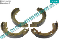 Колодки ручного тормоза Mitsubishi / МИТСУБИСИ PAJERO III 2000-2006 / ПАДЖЕРО 3 00-06 3.5 (3497 куб.см.)