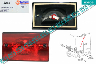 Фонарь сигнала торможения ( дополнительный стоп-сигнал на крышу 1 шт. ) низкая крыша   