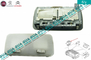 Фонарь подсветки кабины ( Плафон освещения салона ) Peugeot / ПЕЖО BOXER II 2002-2006 / БОКСЕР 2 02-06 2.8HDI (2798 куб.см.)