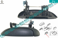 Ручка двери левой наружная Renault / РЕНО CLIO II / КЛИО 2 1.9DTI (1870 куб.см.)