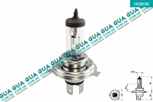 Лампа / лампочка H4 12V 60/55W P43t-38 REPLACEMENT STANDART HALOGEN Volvo / ВОЛЬВО S70 2.0 (1984 куб. см.)