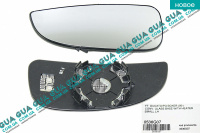 Вкладыш зеркала заднего вида нижний левый с подогревом ( выпуклый )