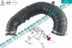 Патрубок воздуха от расходомера к турбине   