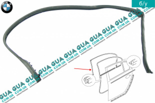 Уплотнитель ( направляющая ) стекла задней правой двери   