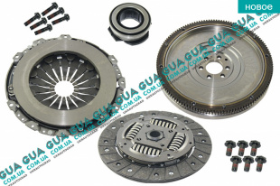 Комплект сцепления для переоборудования с демпферного маховика 77kw D228mm   