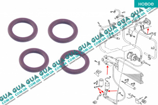 Кольцо уплотнительное для компрессора кондиционера (7.60 x 11.16mm) VW / ВОЛЬКС ВАГЕН TRANSPORTER V 2003- / ТРАНСПОРТЕР 5 03- 2.0TDI (1968 куб.см.)