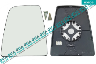 Вкладыш зеркала заднего вида левый верхний с подогревом Ford / ФОРД TRANSIT 2014- / ТРАНЗИТ 2014- 2.2 TDCI (2198 куб.см.)