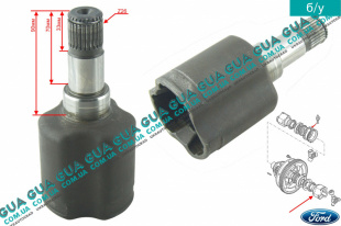 Стакан / шрус тришипа внутреннего левой полуоси   