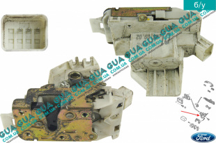 Замок двери задней левой электрический Ford / ФОРД MONDEO III 2001-2007 / МОНДЕО 3 2.0 16V (1999 куб.см.)