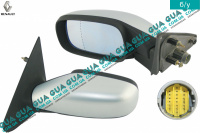 Зеркало заднего вида наружное / боковое электрическое левое 9 пинов Renault / РЕНО LAGUNA II / ЛАГУНА 2 2.2DCI (2188 куб.см.),