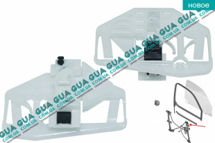 Ползунок стеклоподъемника передней левой двери   