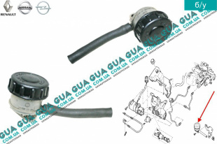  Расширительный бачок сцепления коробки робота  АКПП Renault / РЕНО CLIO II / КЛИО 2 1.9DTI (1870 куб.см.)