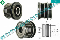 Шкив генератора 6 ручейков ( обгонная муфта )