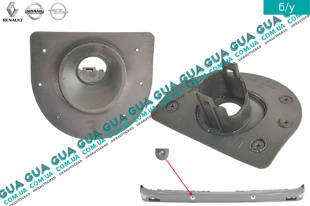 Кронштейн датчика контролю парковки в задний бампер / парктроника ( №3 справа )   