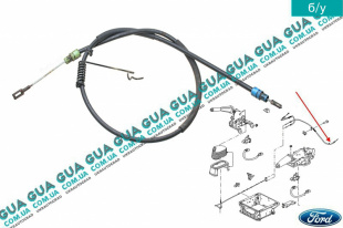 Трос ручного тормоза левый ( задний ) L1532 Ford / ФОРД TRANSIT 2006- / ТРАНЗИТ 06- 2.2TDCI (2198 куб.см.)