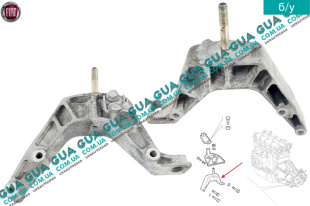 Кронштейн крепление КПП /  подушки ( опоры ) двигателя левый ( Без болта )   
