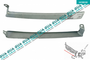 Ресничка ( накладка / вставка ) левой фары нижняя 1 шт.   