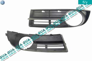 Накладка декоративная / молдинг / листва переднего бампера левая ( вставка под противотуманые фары ) решетка   